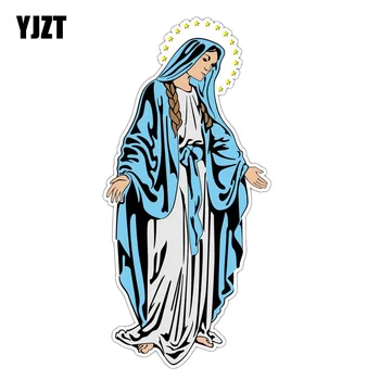 YJZT 7.1 CM * 15.2 CM Aziz Mary İsa Anne Tanrı PVC Motosiklet Araba Sticker 11-00373