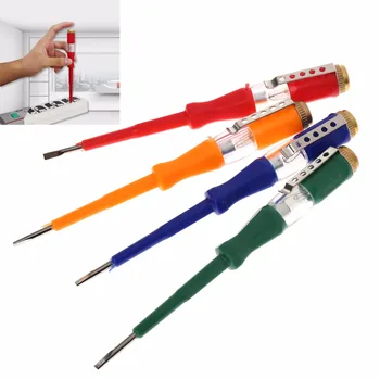 YOFE test kalemi Taşınabilir düz Tornavida elektrikli alet pil paketi yardımcı ışık cihazı tornavida El aletleri LED voltmetre Renkli