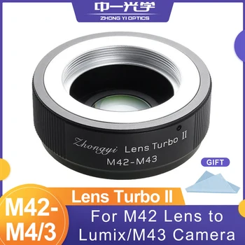 Zhongyi Mitakon M42-M43 adaptörü odak azaltma ışık artış Adaptör halkası M42 Lens Olympus Panasonic M43 kamera