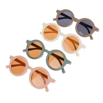 Çocuk Güneş Gözlüğü Retro Moda Yuvarlak güneş gözlüğü Bebek Çocuk Erkek Kız Buzlu Gözlük Gözlük Göz Koruması UV400