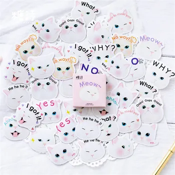 Çıkartmalar Scrapbooking dıy Mektup kawaii sevimli karikatür kedi Sızdırmazlık Etiket Karalama Defteri Sticker Dekoratif Günlüğü Albümleri Bullet Dergisi