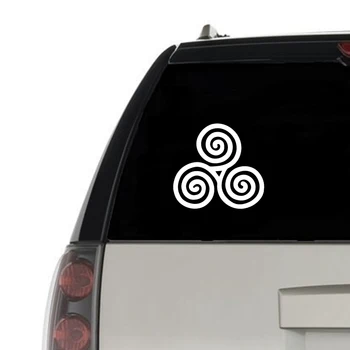 Üçlü Spiral vinil ARABA çıkartması Triskele Pagan Wiccan Yeni Yaş Celtic Sanat vinil yapışkan Araba Pencere / Tampon Dekor