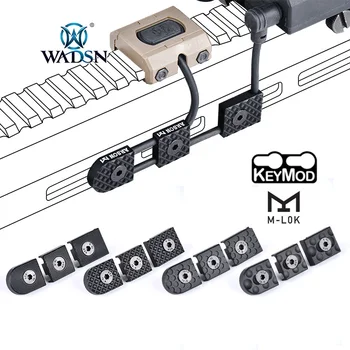 WADSN M-LOK Keymod WireGuide Sistemi PEQ Basınç pedi anahtarı tel Kundaklama Makinesi Tanıttı CNC Alüminyum Eloksal 3 adet / paket